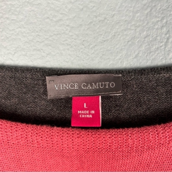 Vince Camuto Pink And Grey Color Block Tunic Top Size L - Picture 3 of 6
